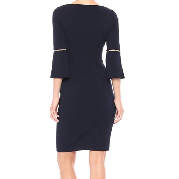 Calvin Klein Dress w/ Pearl Detailing Sz 2 NWT - Picture 2 of 3